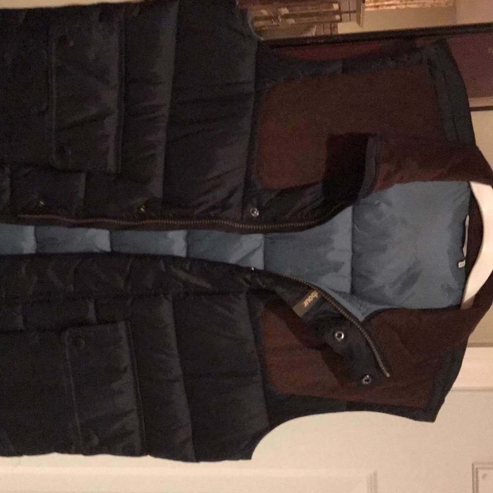 New Barbour Navy/Brown Vest
